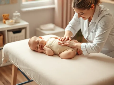 Chiropraktiker traitant le reflux du bébé in Paris