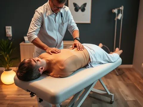 Chiropractor treating herniated disc in Paris