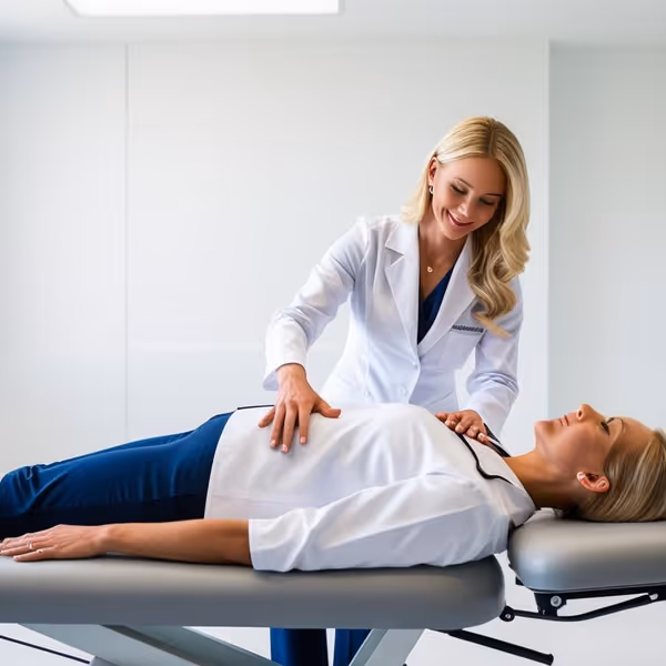 Chiropracteur prodiguant des soins à un patient